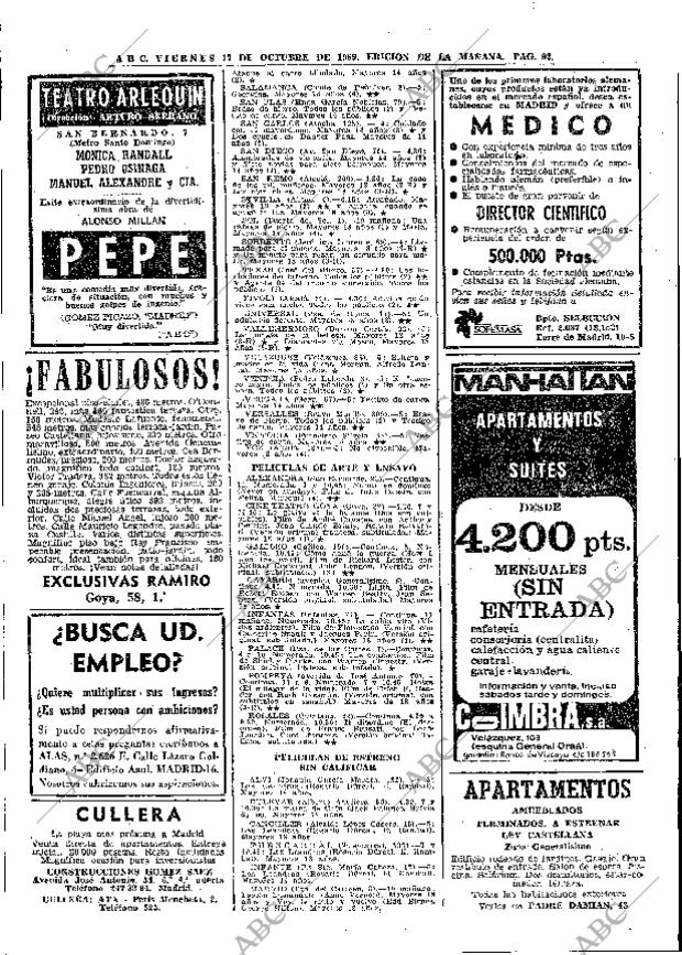 ABC MADRID 17-10-1969 página 92