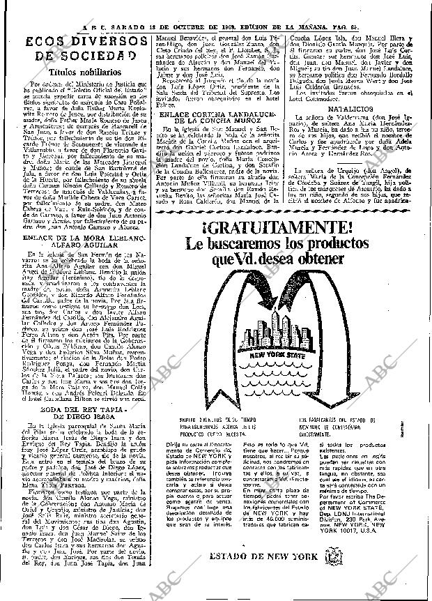 ABC MADRID 18-10-1969 página 65
