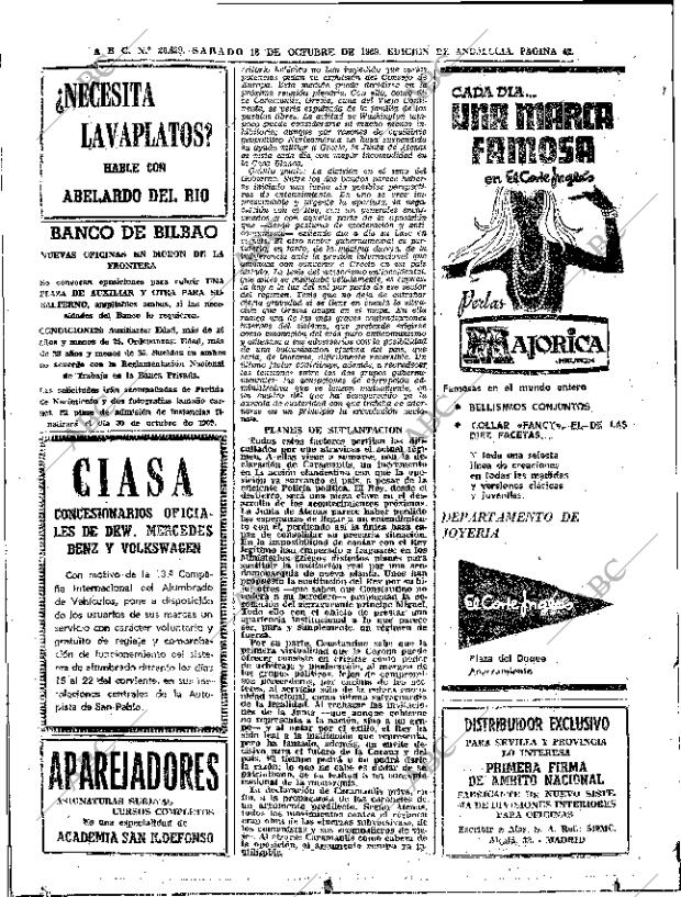 ABC SEVILLA 18-10-1969 página 42