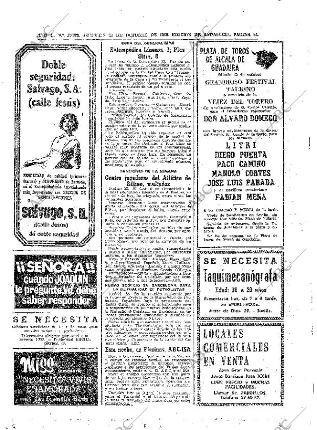 ABC SEVILLA 23-10-1969 página 64