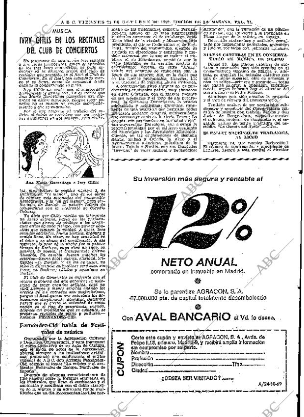 ABC MADRID 24-10-1969 página 77
