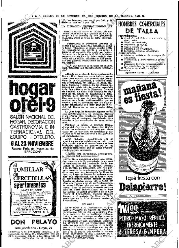 ABC MADRID 25-10-1969 página 70