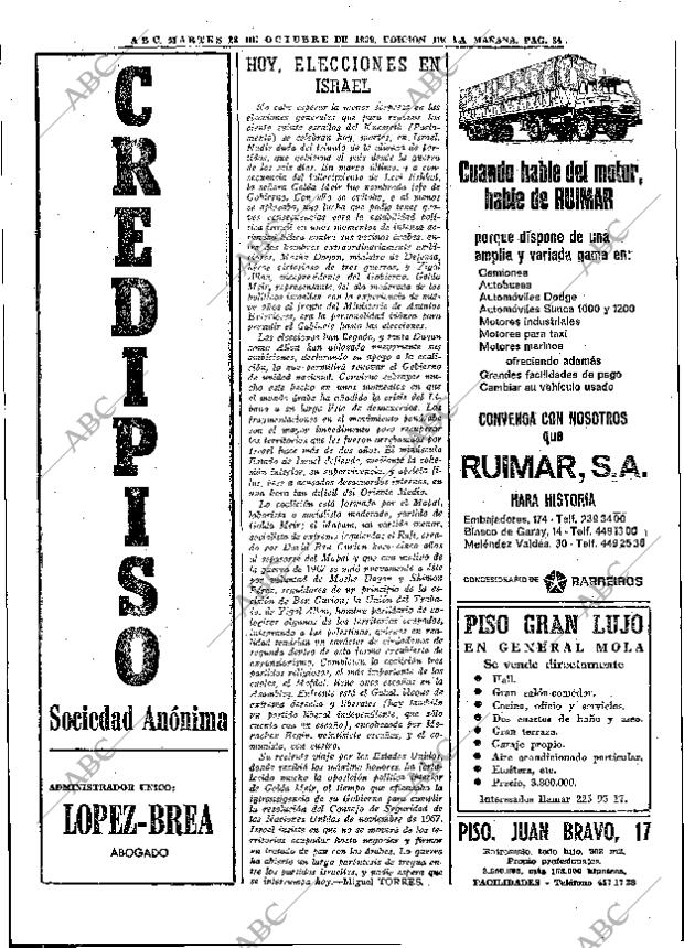 ABC MADRID 28-10-1969 página 34