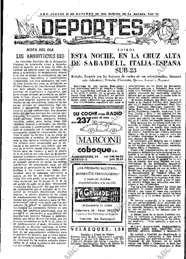 ABC MADRID 30-10-1969 página 77