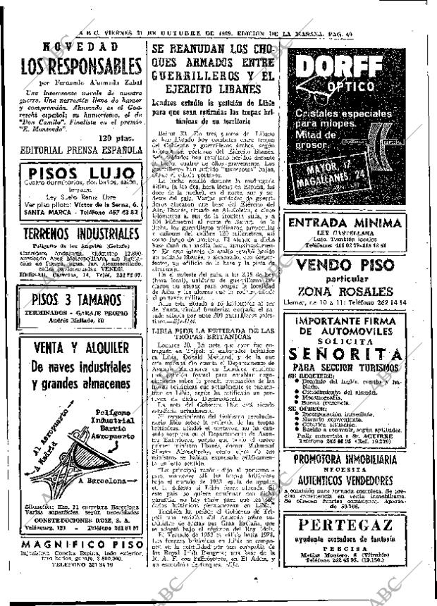 ABC MADRID 31-10-1969 página 40
