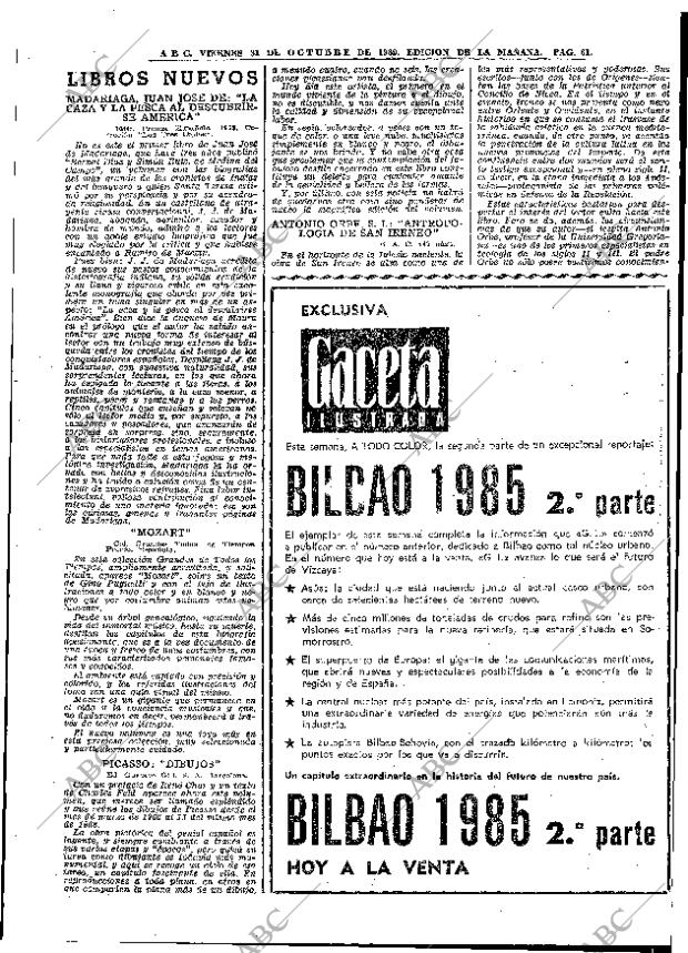 ABC MADRID 31-10-1969 página 61