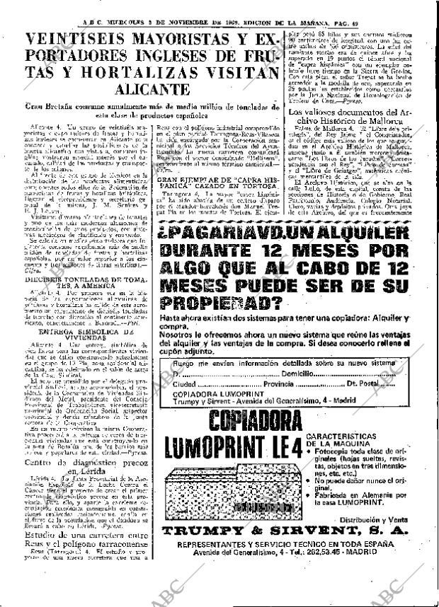 ABC MADRID 05-11-1969 página 49