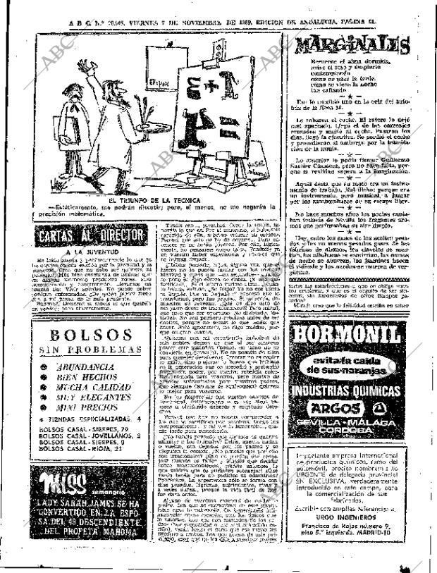 ABC SEVILLA 07-11-1969 página 61