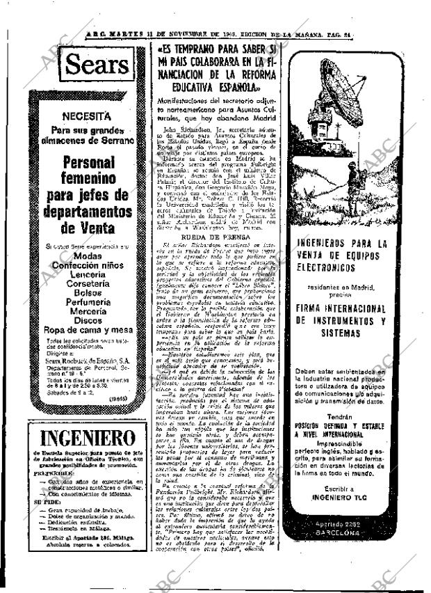 ABC MADRID 11-11-1969 página 24