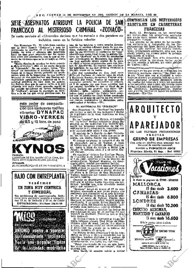 ABC MADRID 13-11-1969 página 44