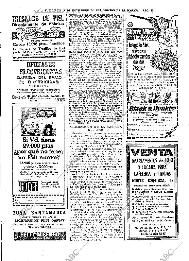 ABC MADRID 14-11-1969 página 32