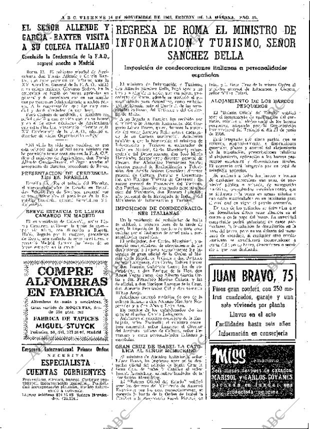 ABC MADRID 14-11-1969 página 35