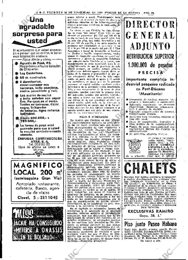 ABC MADRID 14-11-1969 página 68