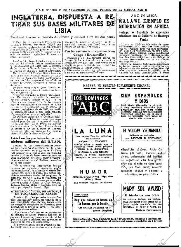 ABC MADRID 15-11-1969 página 41