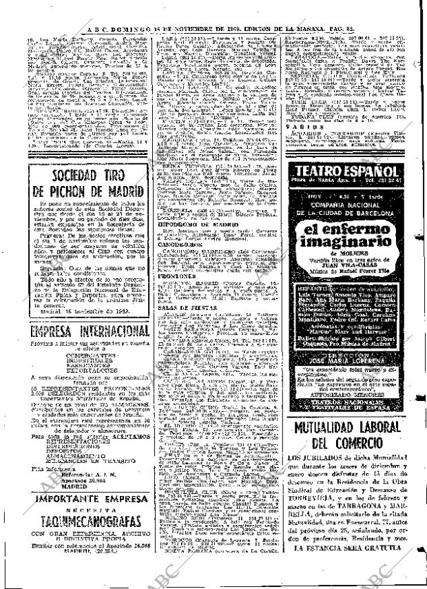 ABC MADRID 16-11-1969 página 85