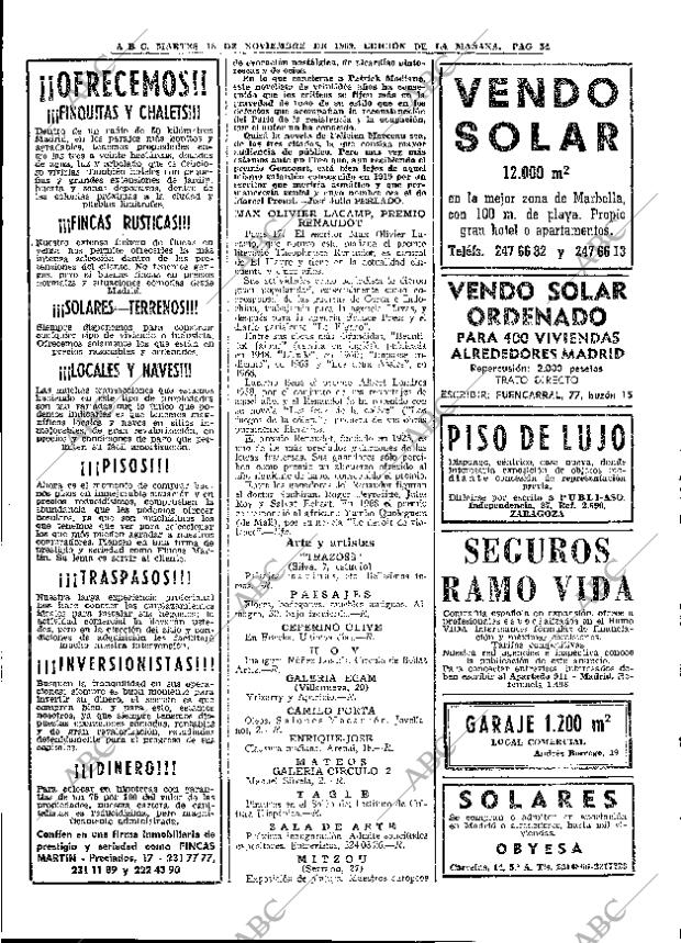 ABC MADRID 18-11-1969 página 54