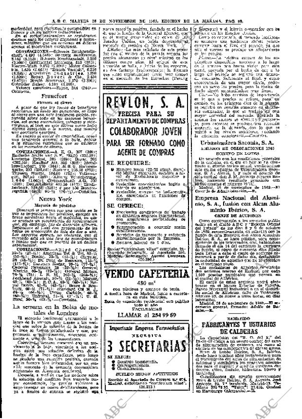 ABC MADRID 18-11-1969 página 60