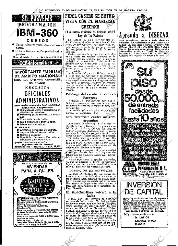 ABC MADRID 19-11-1969 página 34