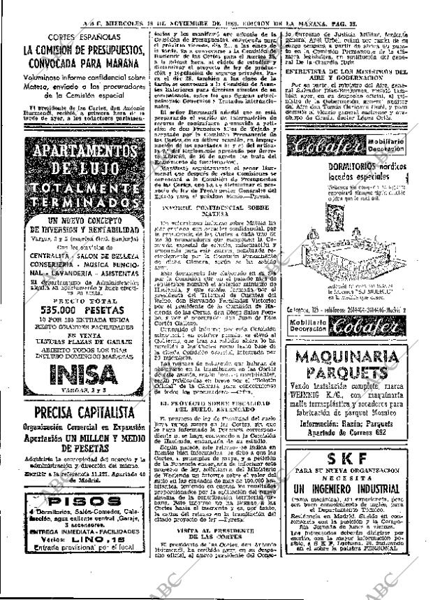 ABC MADRID 19-11-1969 página 38