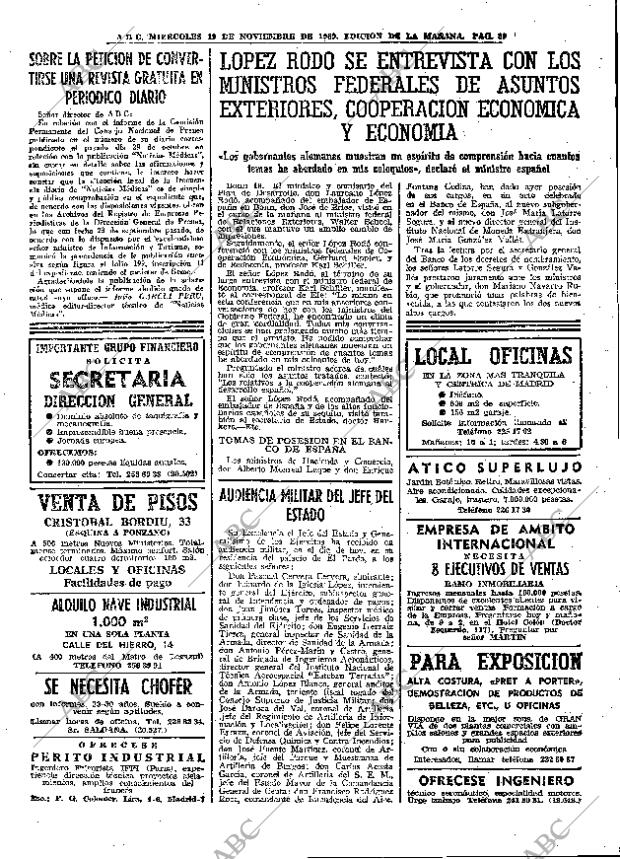 ABC MADRID 19-11-1969 página 39