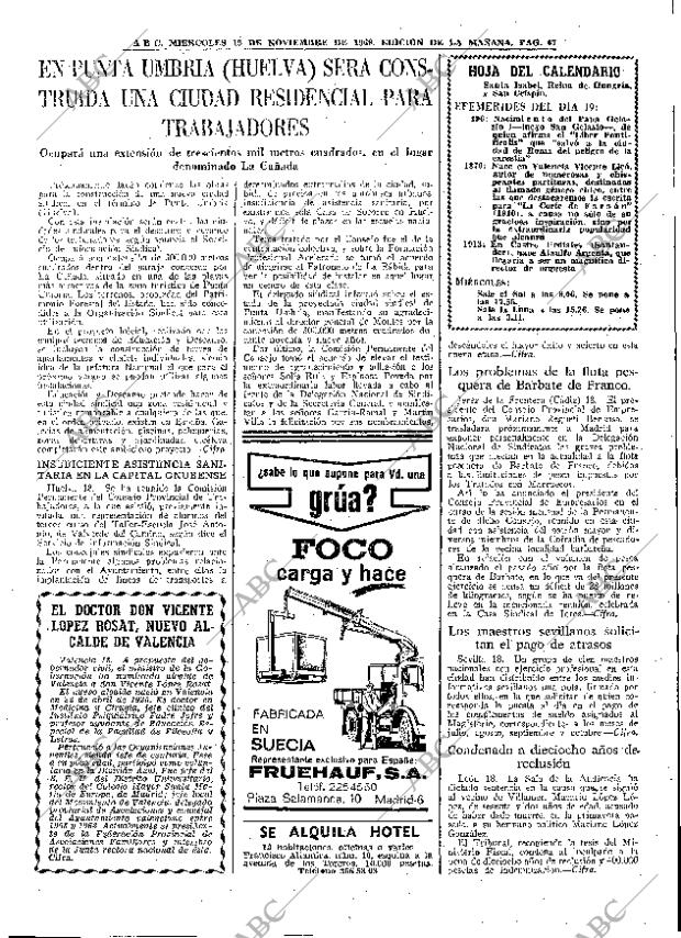 ABC MADRID 19-11-1969 página 47