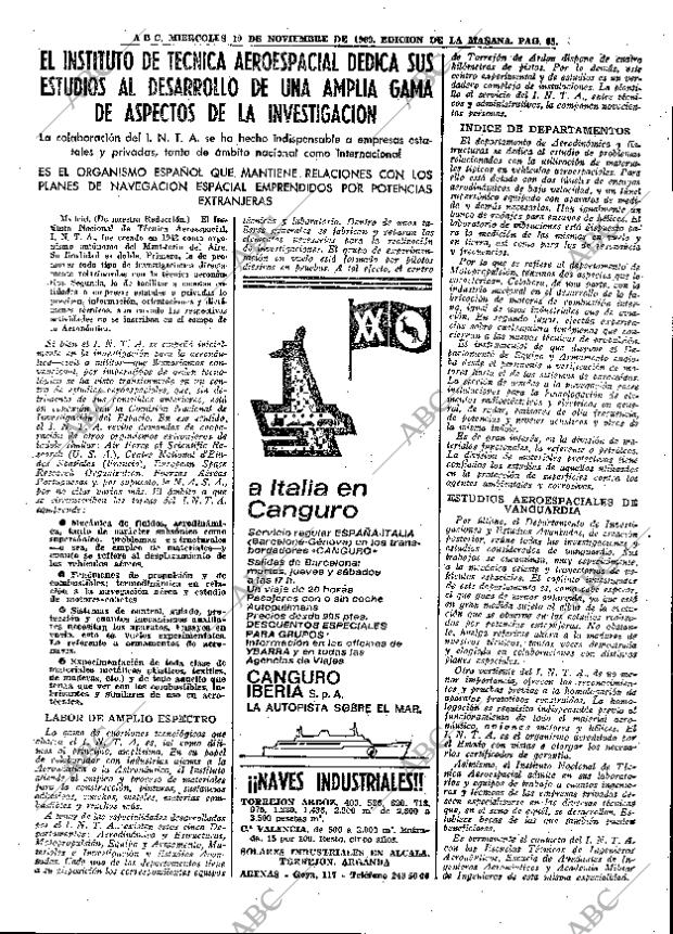 ABC MADRID 19-11-1969 página 63