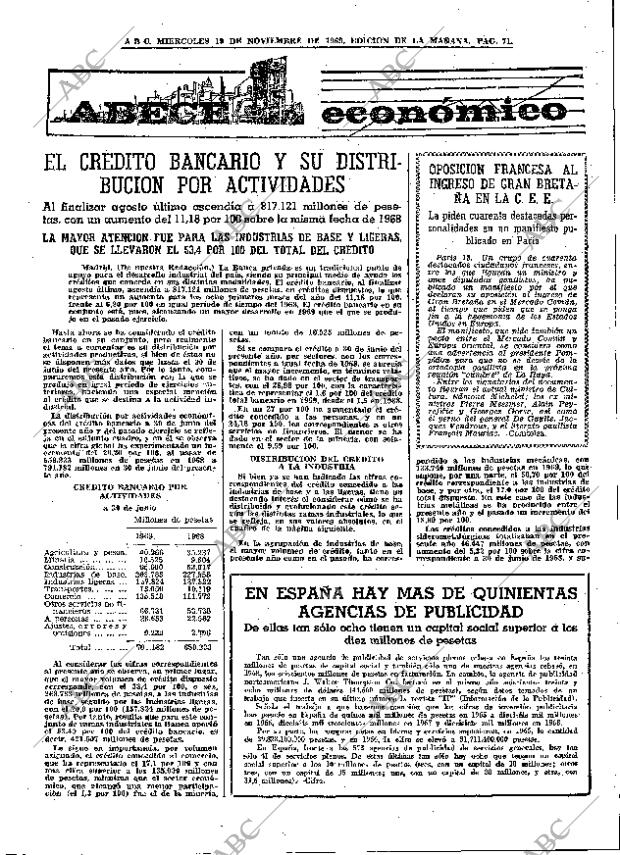 ABC MADRID 19-11-1969 página 71