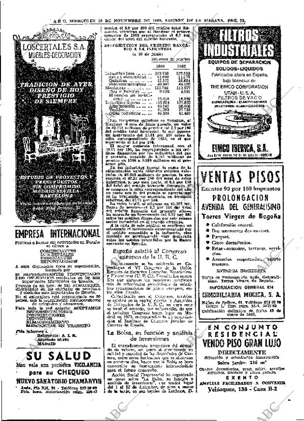 ABC MADRID 19-11-1969 página 72