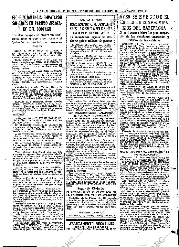 ABC MADRID 19-11-1969 página 81