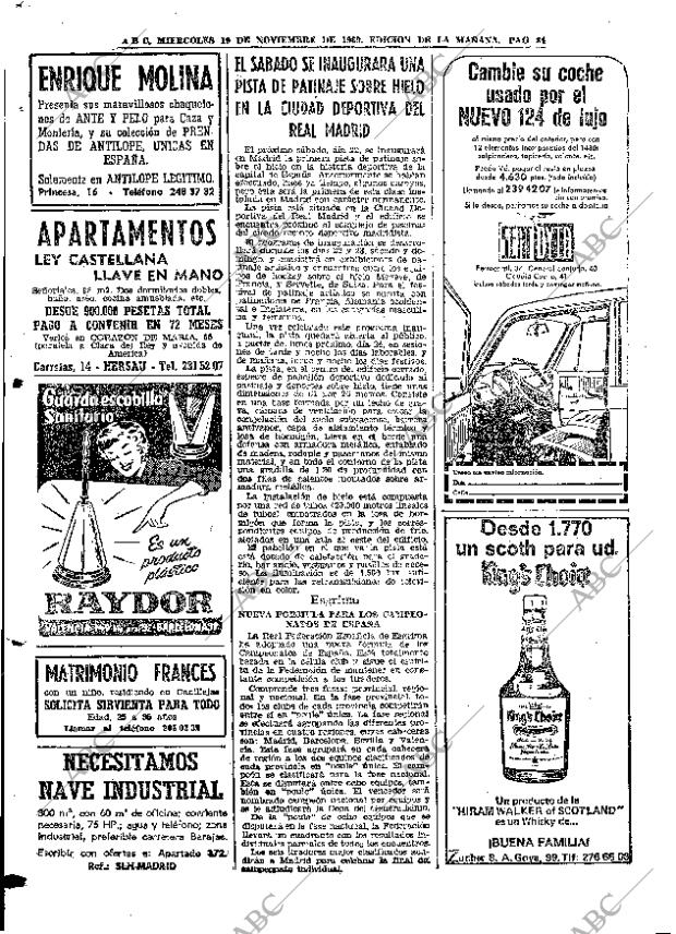 ABC MADRID 19-11-1969 página 84