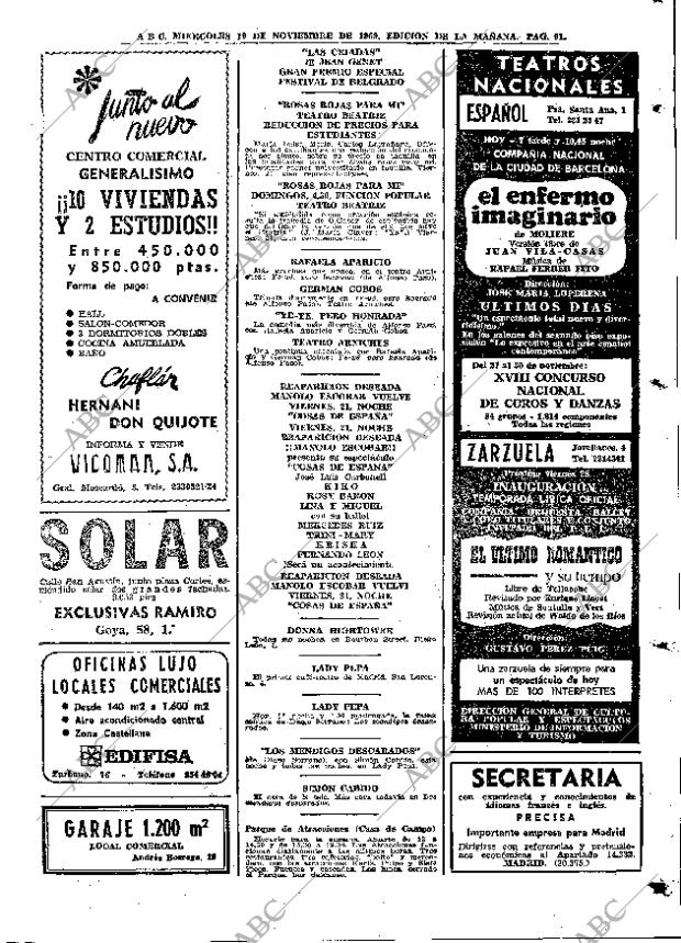 ABC MADRID 19-11-1969 página 91