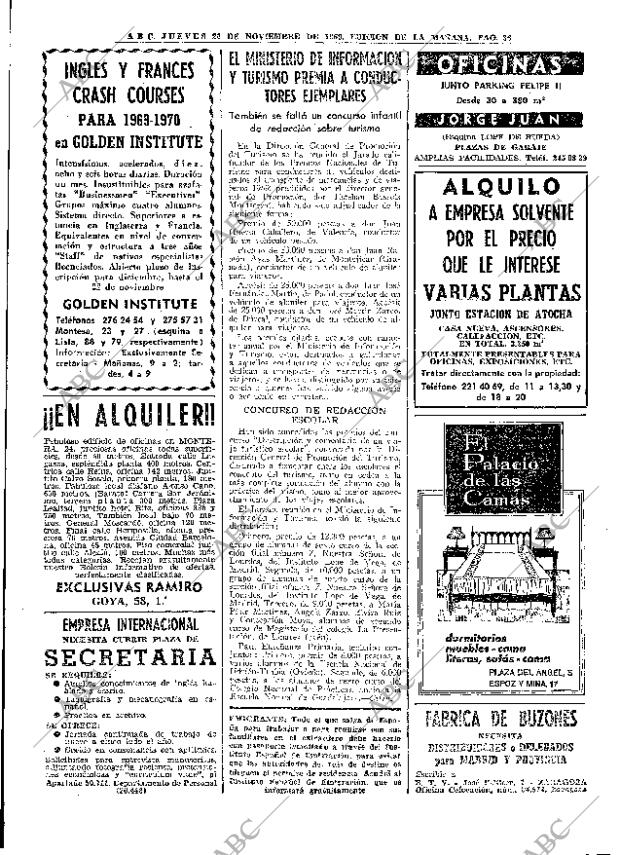 ABC MADRID 20-11-1969 página 36