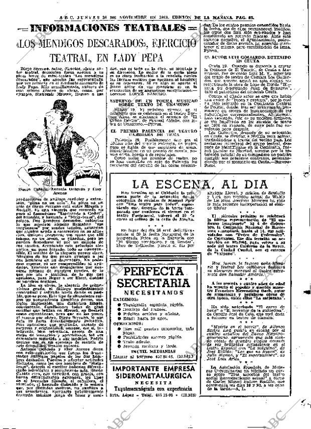 ABC MADRID 20-11-1969 página 85