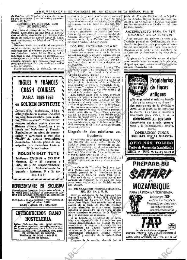 ABC MADRID 21-11-1969 página 36