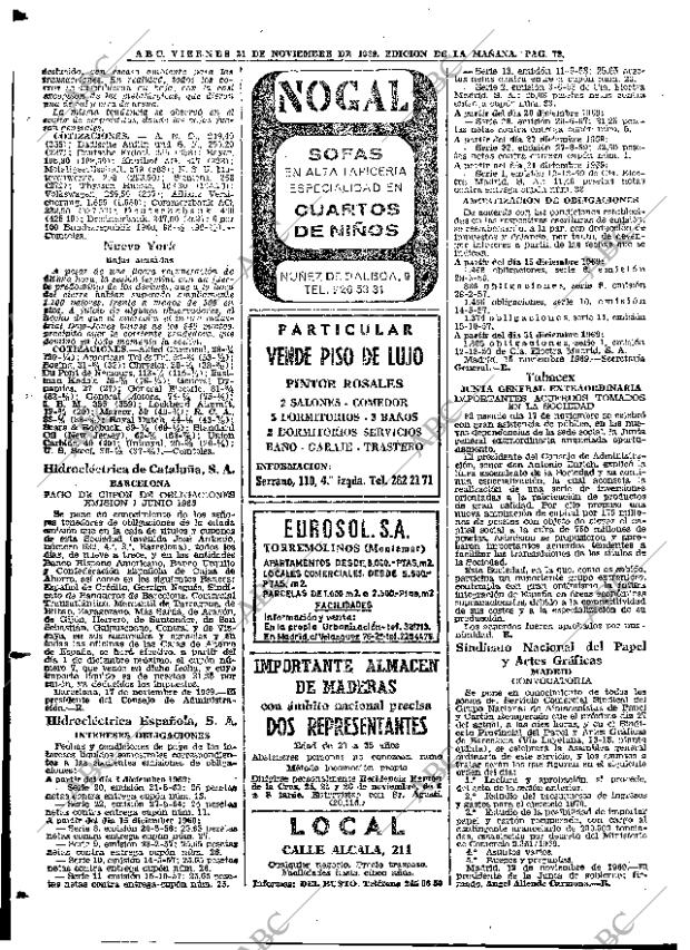 ABC MADRID 21-11-1969 página 72