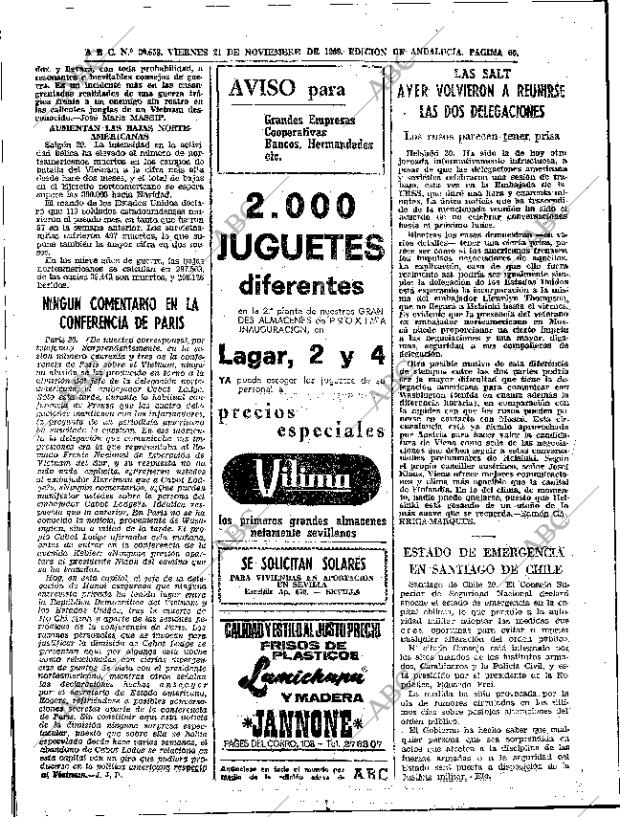 ABC SEVILLA 21-11-1969 página 62