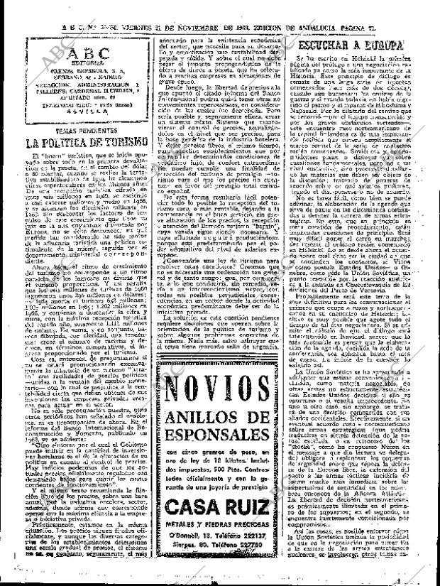 ABC SEVILLA 21-11-1969 página 67