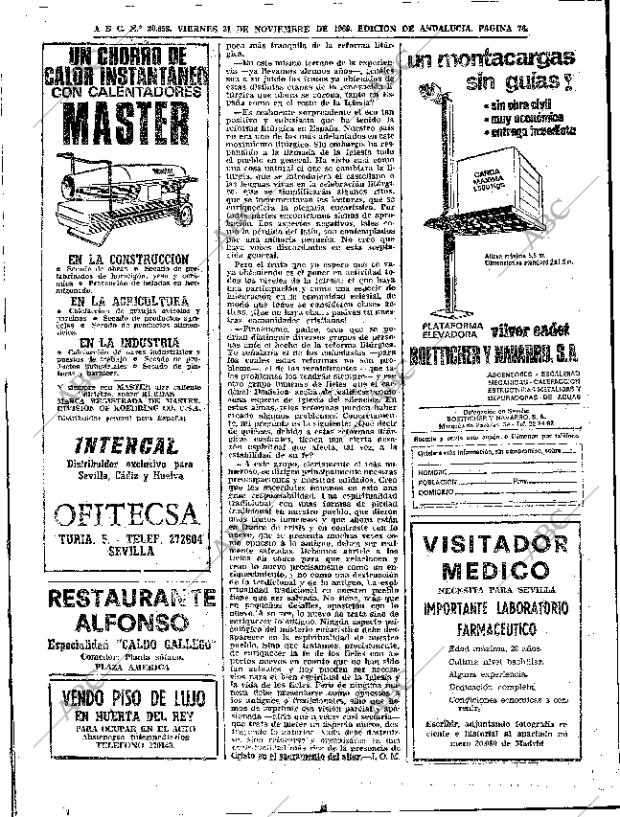 ABC SEVILLA 21-11-1969 página 72