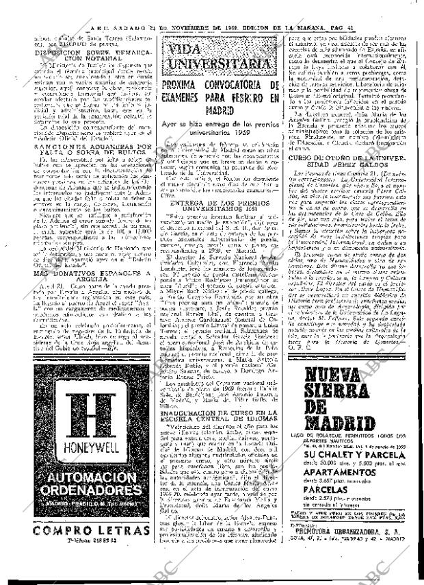 ABC MADRID 22-11-1969 página 41