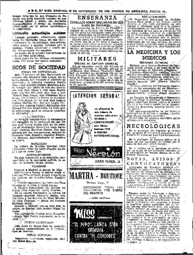 ABC SEVILLA 23-11-1969 página 64