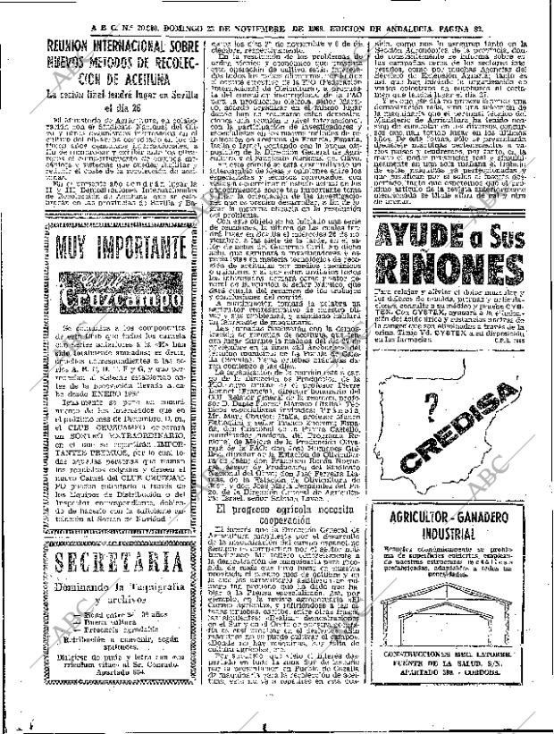 ABC SEVILLA 23-11-1969 página 82