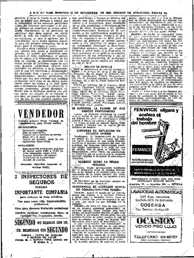 ABC SEVILLA 23-11-1969 página 84