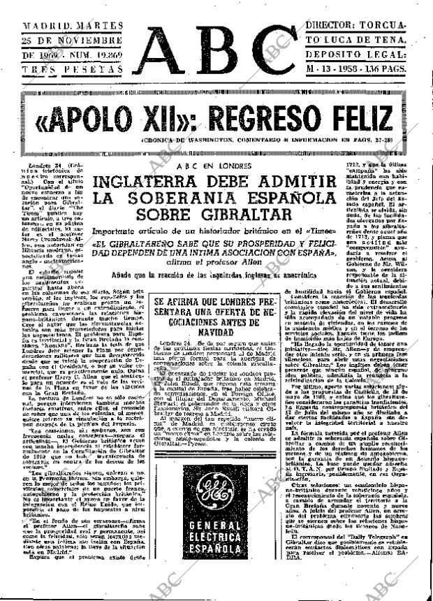 ABC MADRID 25-11-1969 página 25