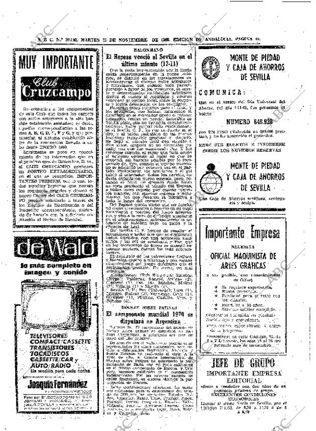 ABC SEVILLA 25-11-1969 página 68