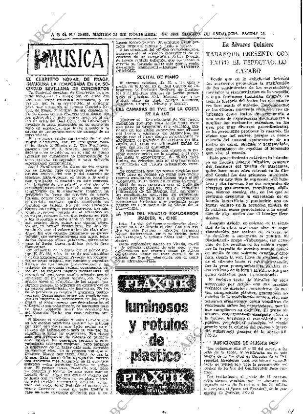 ABC SEVILLA 25-11-1969 página 71