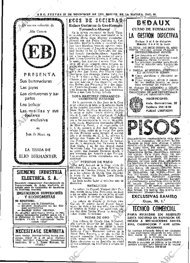 ABC MADRID 27-11-1969 página 68