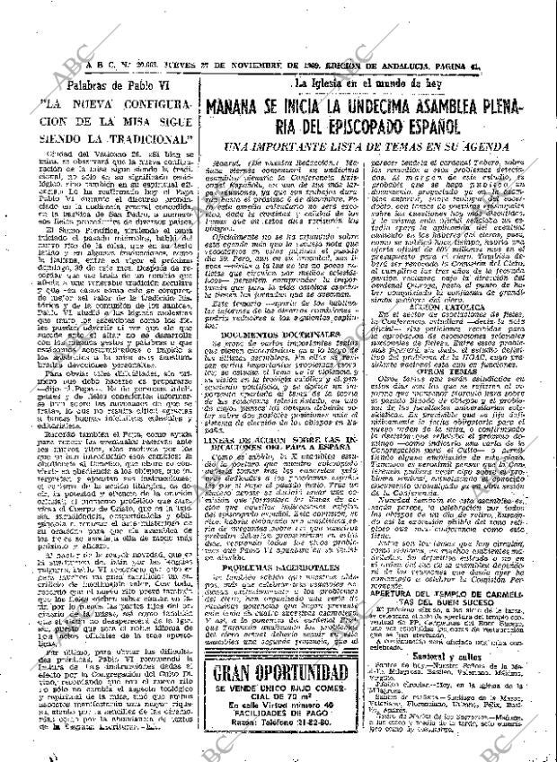 ABC SEVILLA 27-11-1969 página 41