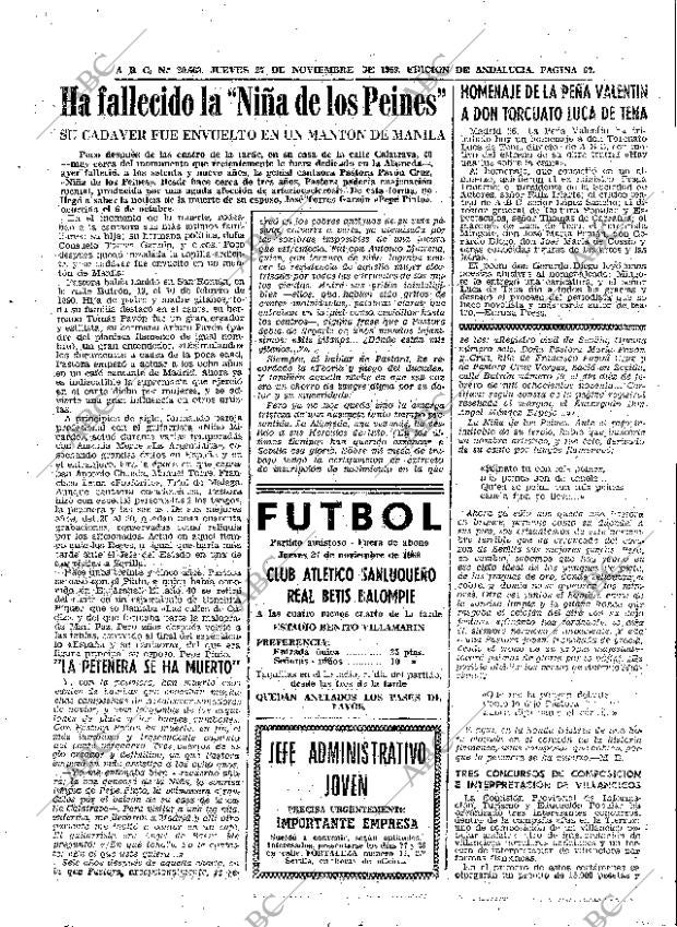 ABC SEVILLA 27-11-1969 página 69