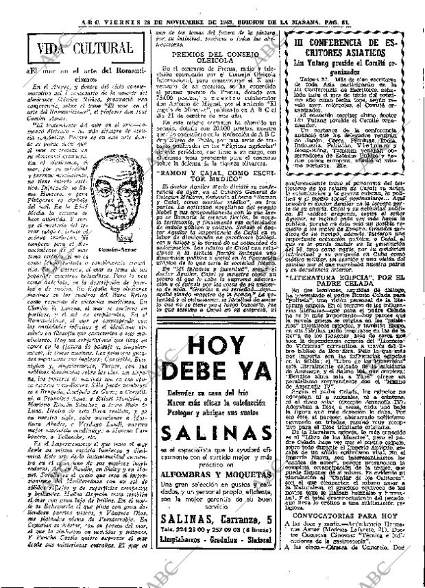 ABC MADRID 28-11-1969 página 61
