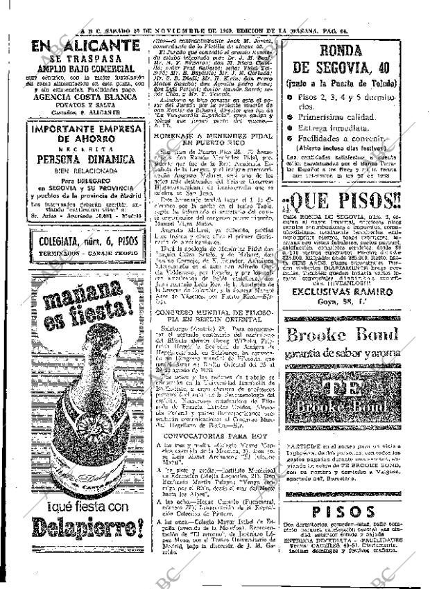 ABC MADRID 29-11-1969 página 64